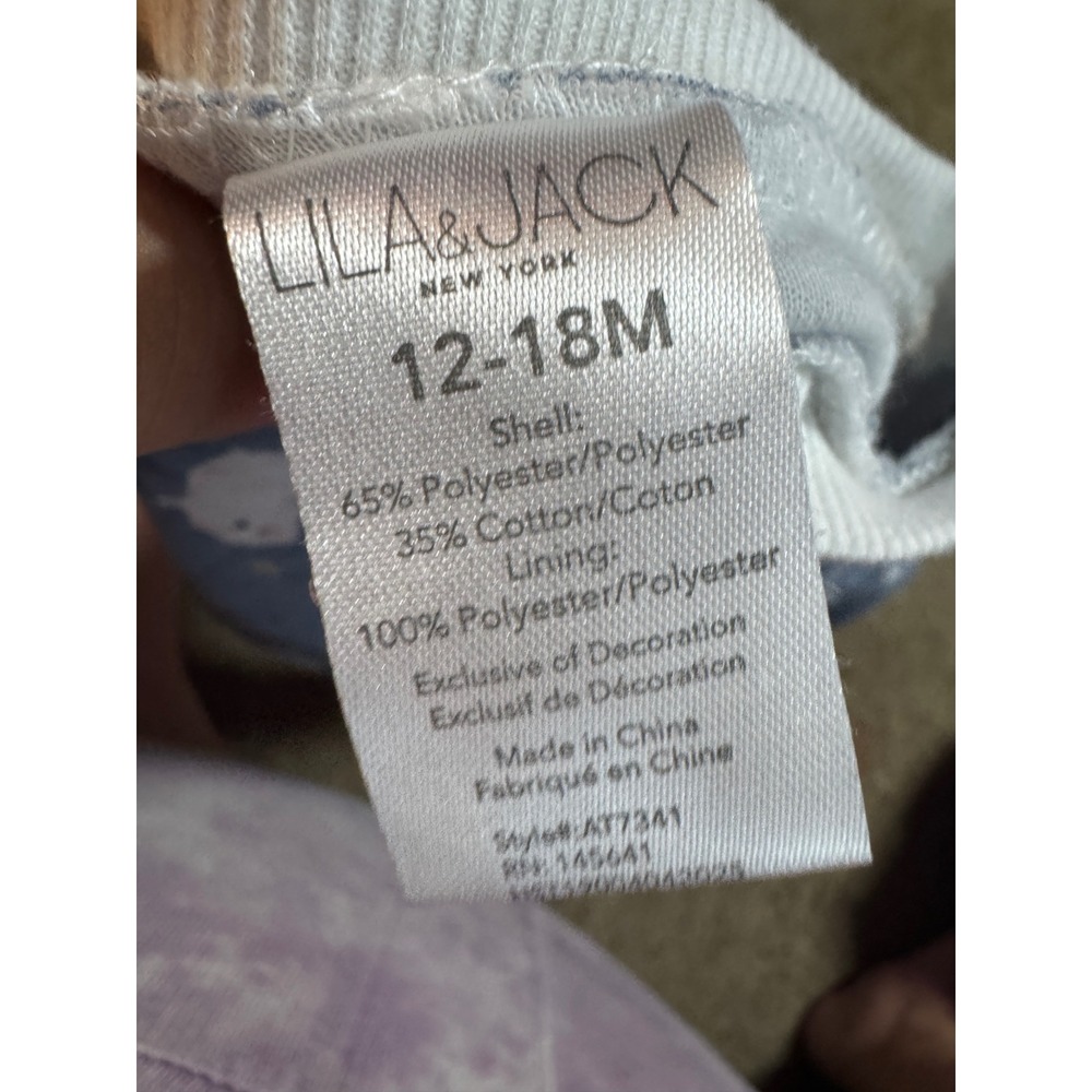Lila & Jack Baby Halloween Quilted Sweatshirt Blue Ghost Pumpkin 12-18M AT7341 - Picture 2 of 4